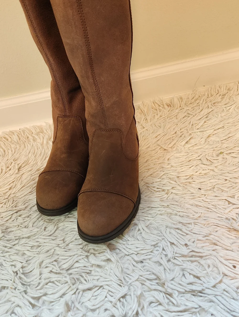 Tall Brown Leather Riding Boots - Classic Style